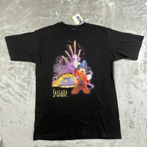 Vintage Fantasia At The Hollywood Bowl Shirt Mens Medium Disney Mickey Mouse New